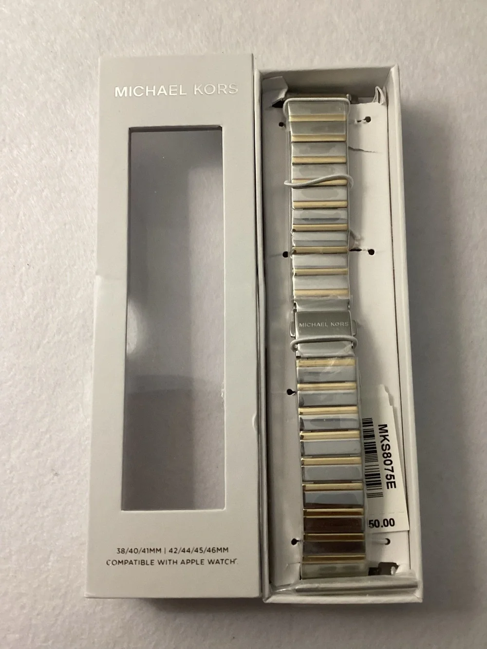 Michael Kors Two-Tone Stainless Steel Apple Watch Band 38/40/41mm 42/44/45/46mm